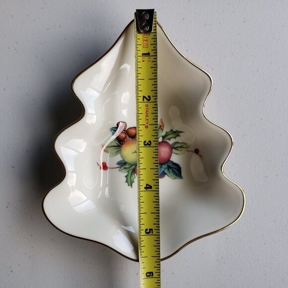 Lenox Tree Shaped Holiday Tartan 5" Christmas Candy Dish Like New - Picture 9 of 10